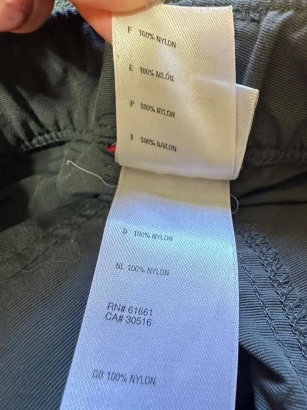 The North Face charcoal convertible cargo hiking pants